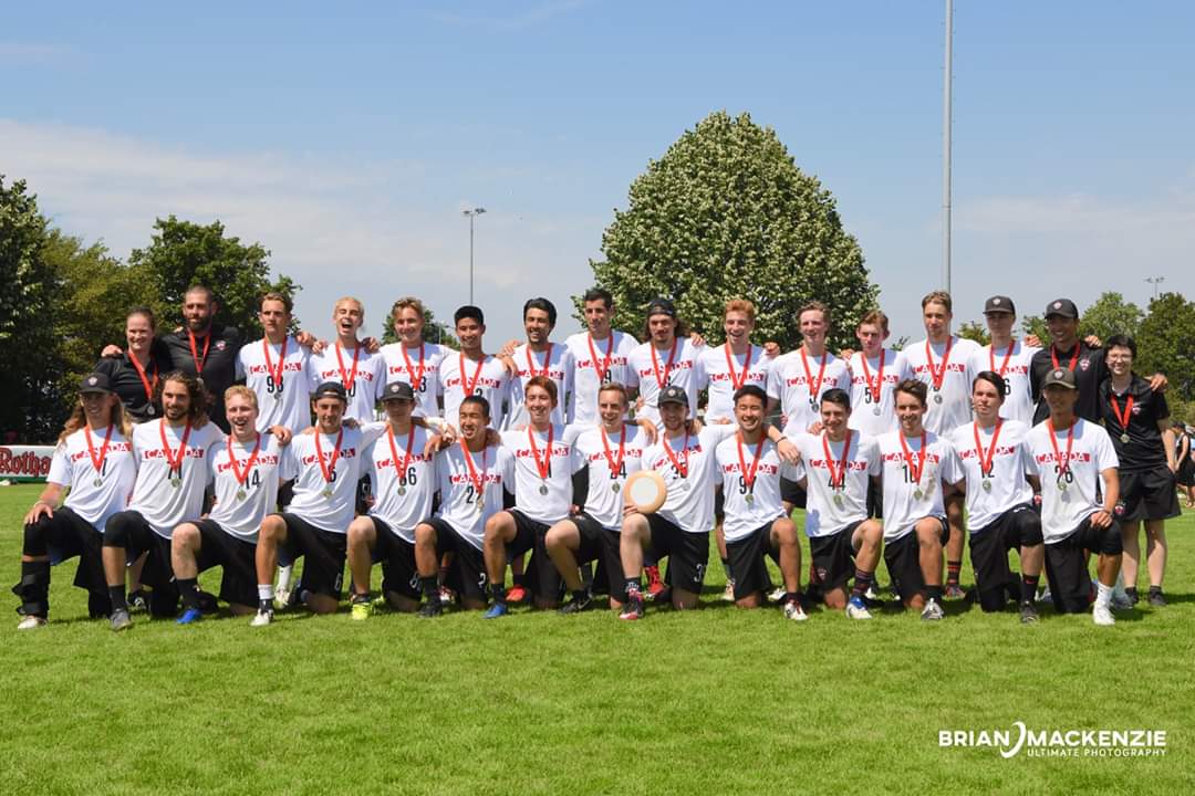 Team Canada at the 2019 World Junior Ultimate Championships in Heidelberg, Germany